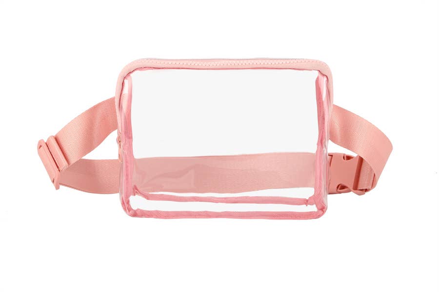 Clear See Thru Plastic Belt Waist Handbag