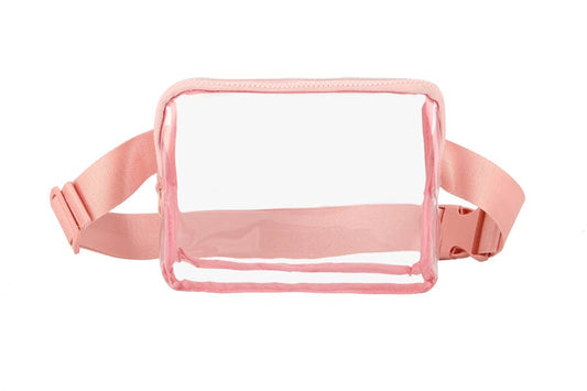 Clear See Thru Plastic Belt Waist Handbag