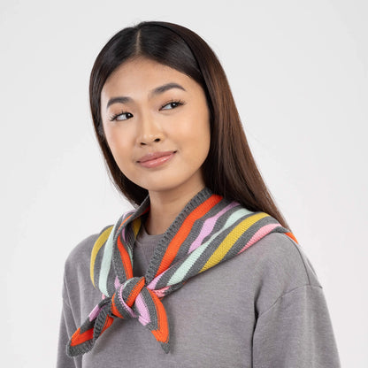 Color Stripe Triangle Scarf
