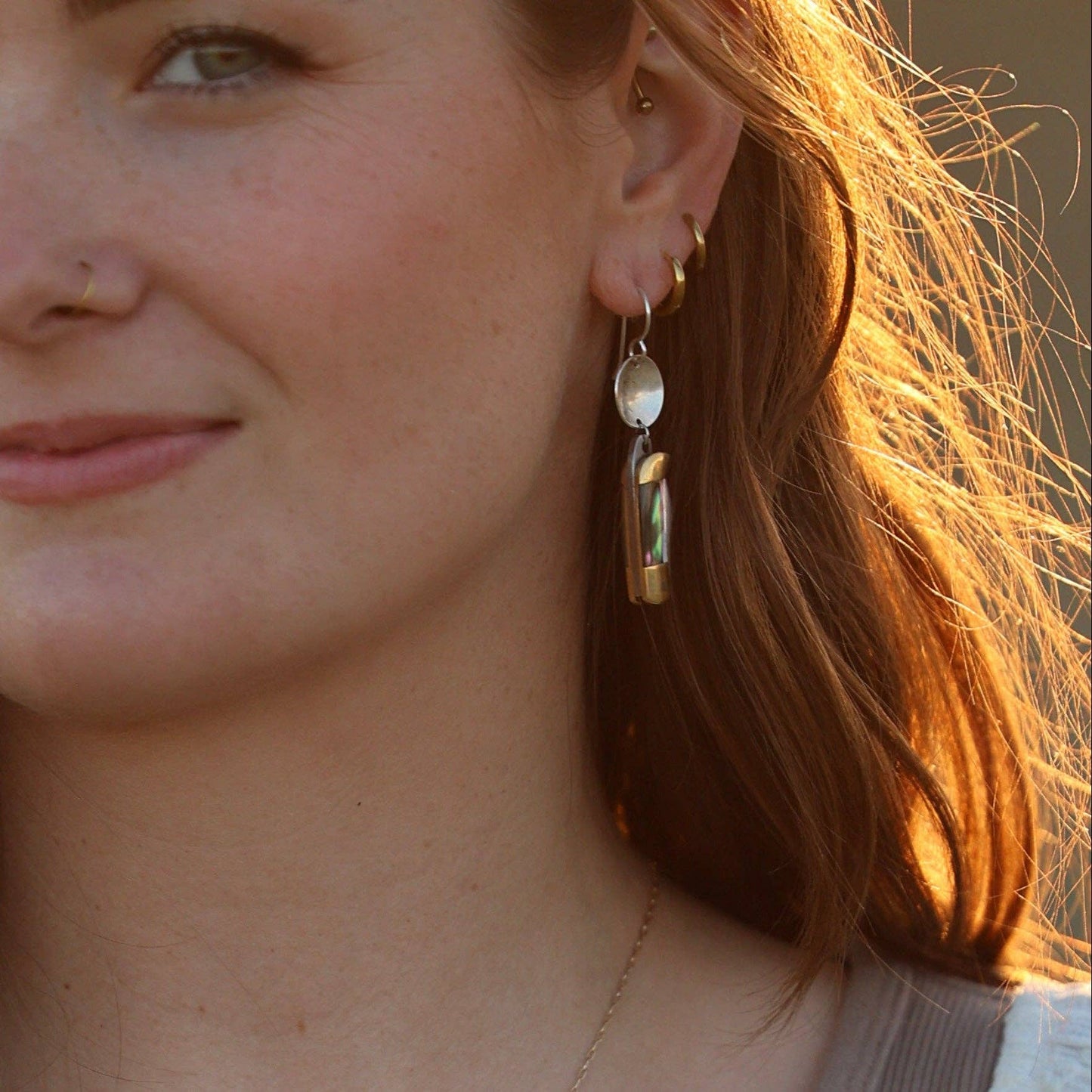 The Billie Earrings (Abalone)
