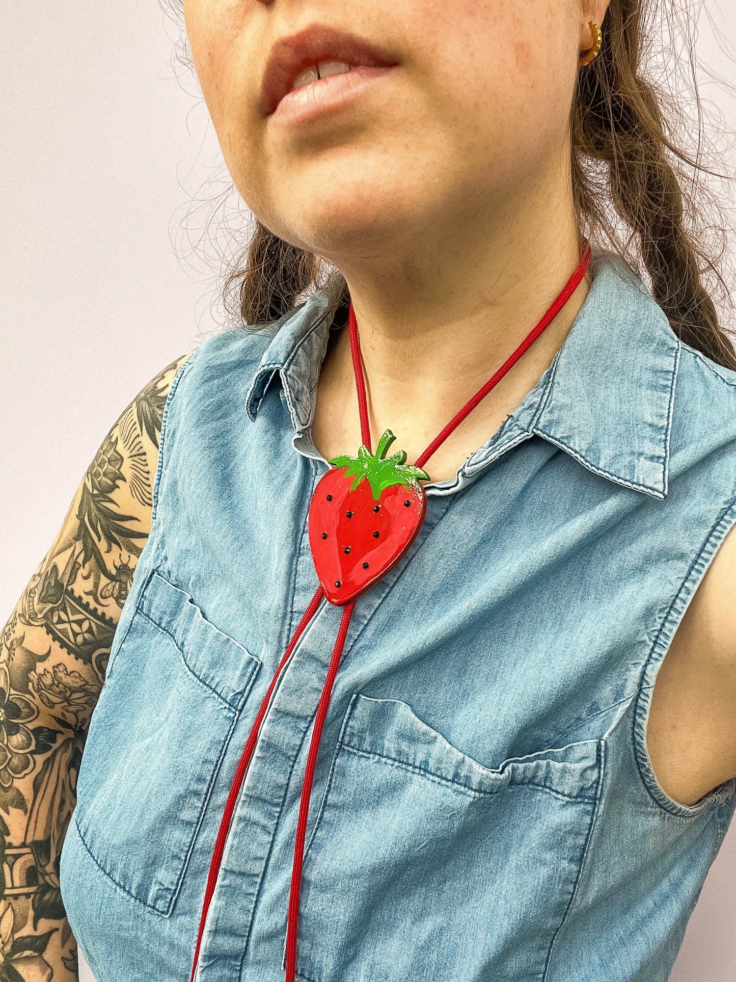 Strawberry Bolo Tie