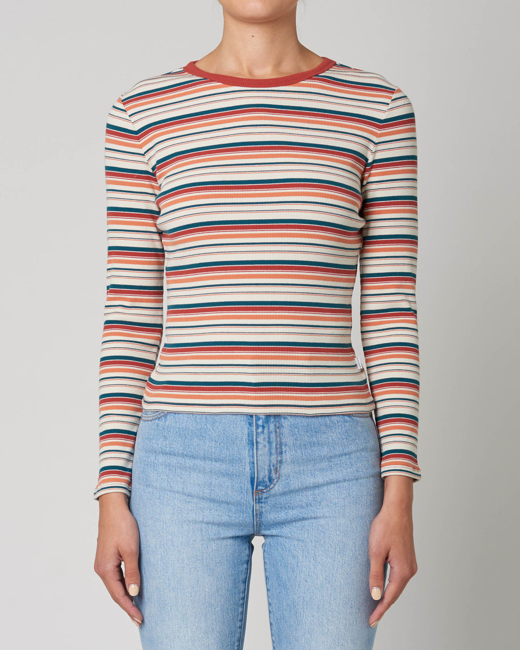 Stripe Long Sleeve Baby Rib Tee