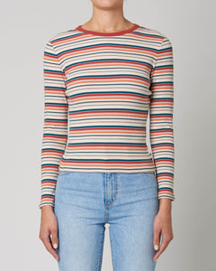 Stripe Long Sleeve Baby Rib Tee