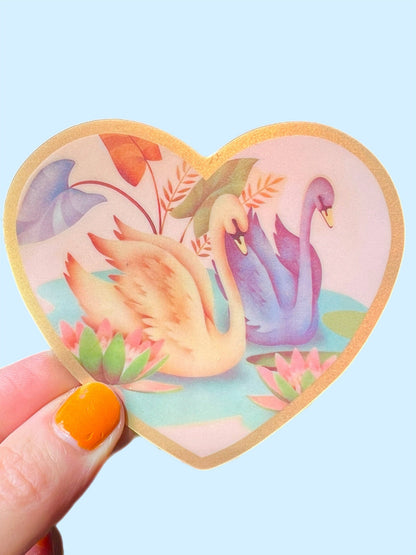 Swan Friends Sticker