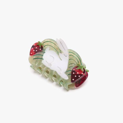 Strawberry Fields White Rabbit Claw Clip