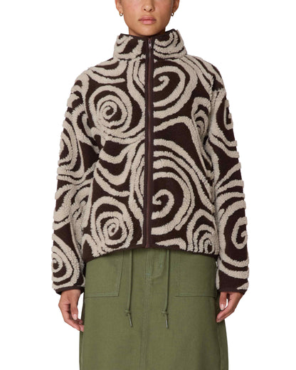 Swirls Jacquard Zip Jacket