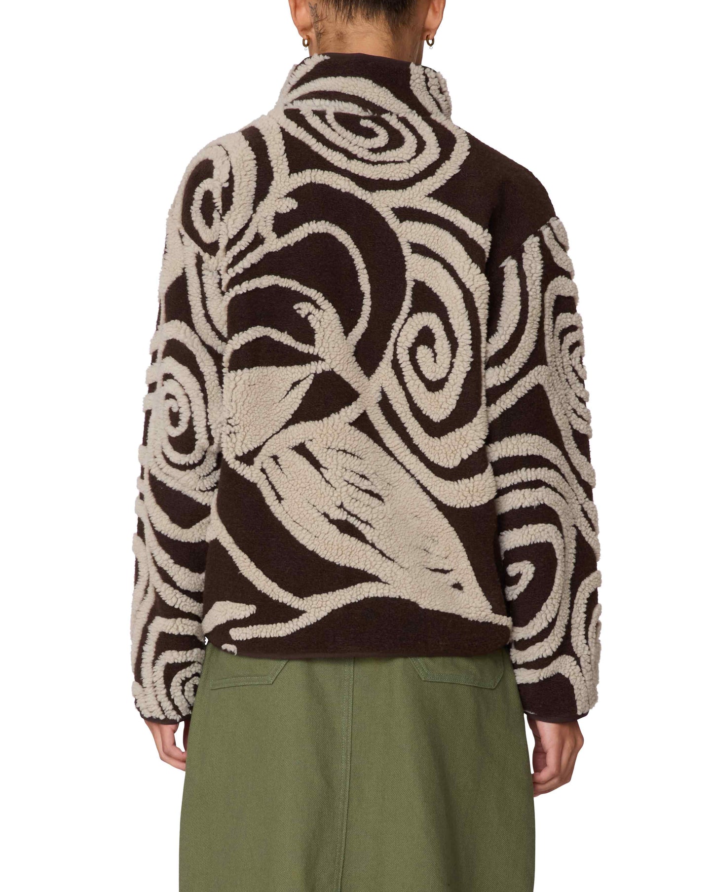 Swirls Jacquard Zip Jacket