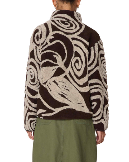 Swirls Jacquard Zip Jacket
