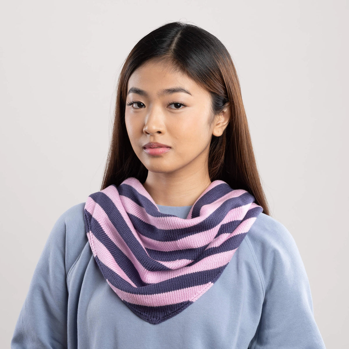 Simple Stripe Triangle Scarf