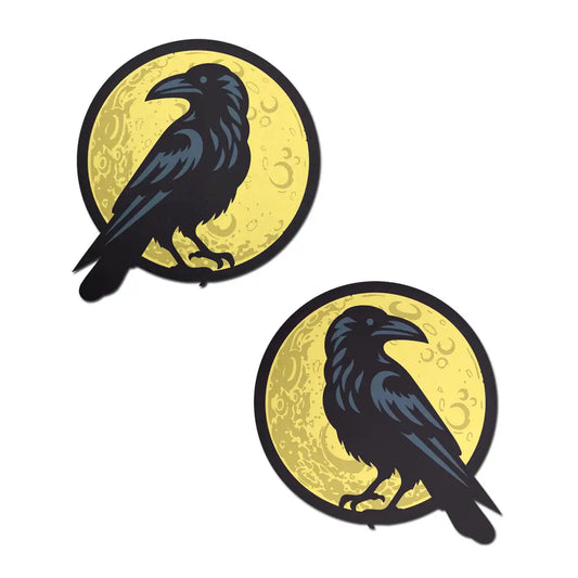 Black Raven and Full Moon Nipple Pasties