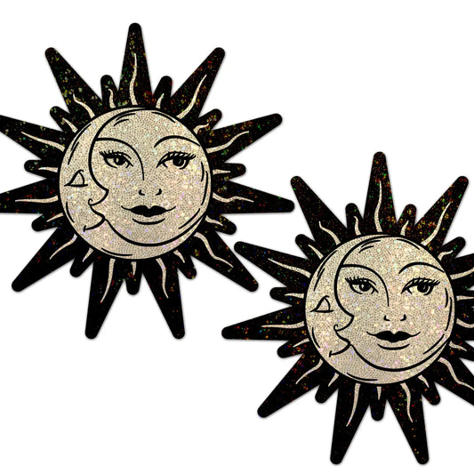 Sun & Moon Faces Nipple Pasties