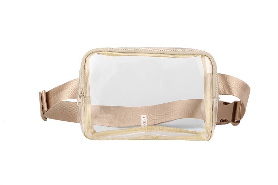 Clear See Thru Plastic Belt Waist Handbag