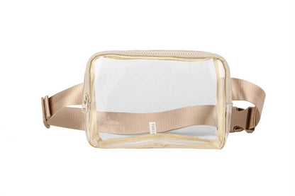 Clear See Thru Plastic Belt Waist Handbag