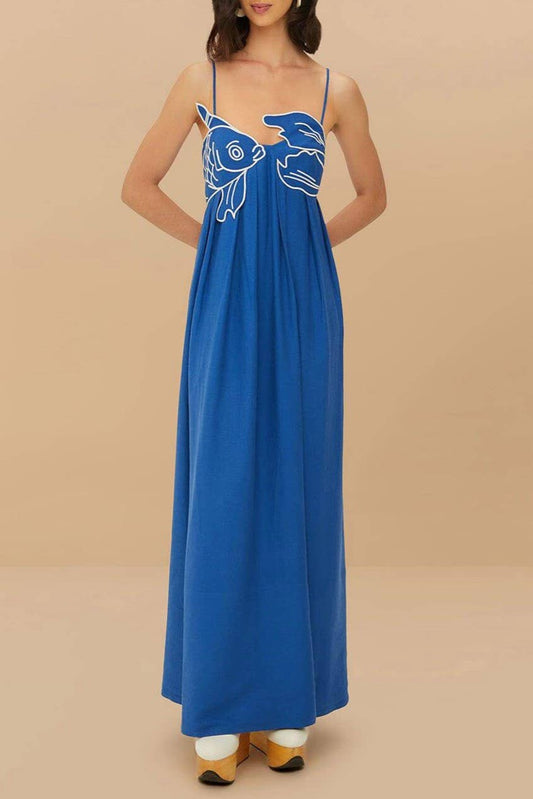 Goldfish and Palette Maxi Dress