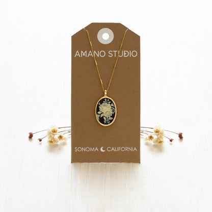 Gothic Rose Vintage Cameo Necklace