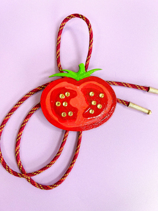 Summer Tomato Bolo Tie