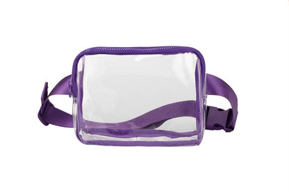 Clear See Thru Plastic Belt Waist Handbag