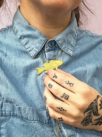 Gold Fish Bolo Tie