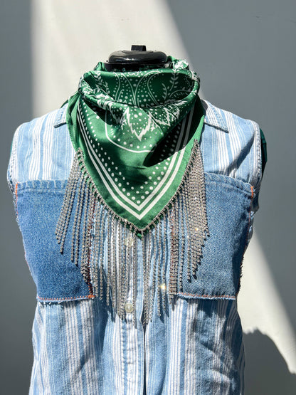 Rhinestone Fringe Bandana