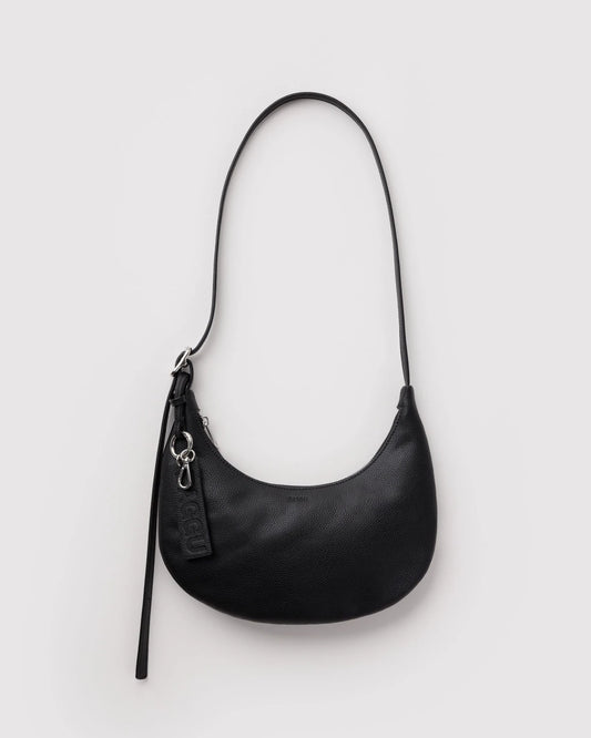 Small Recycled Leather Flat Crescent