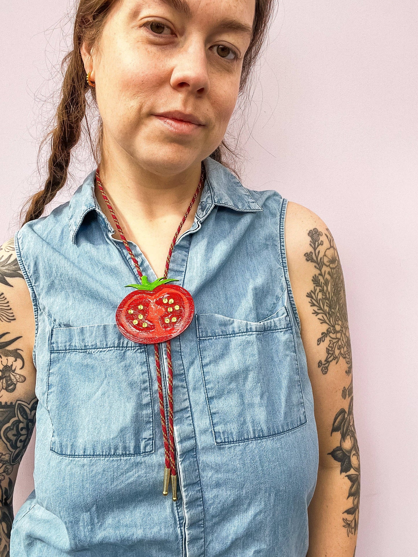 Summer Tomato Bolo Tie