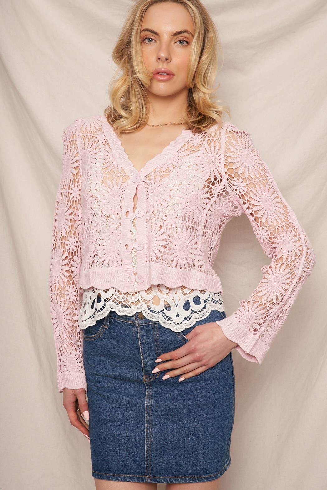 Fleur Crochet Cardigan