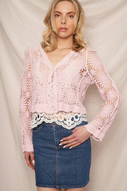 Fleur Crochet Cardigan