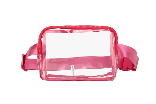 Clear See Thru Plastic Belt Waist Handbag