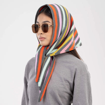 Color Stripe Triangle Scarf