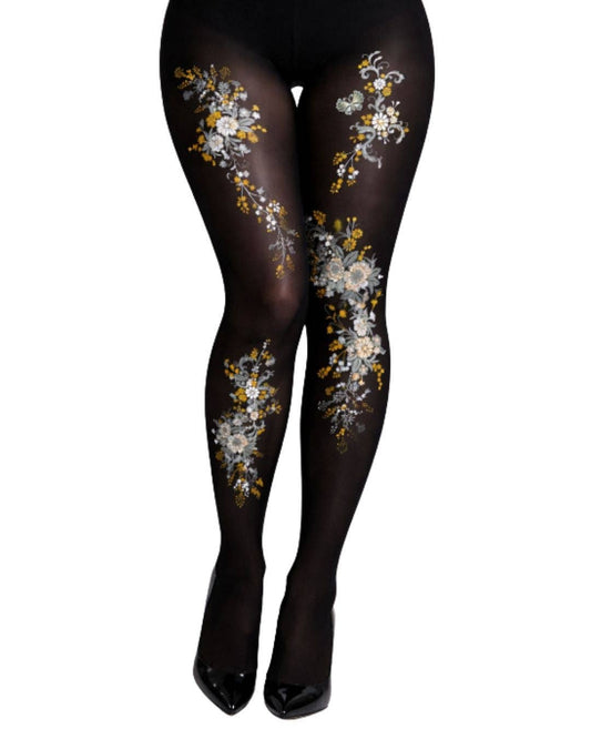 Japanese Floral Printed Tights