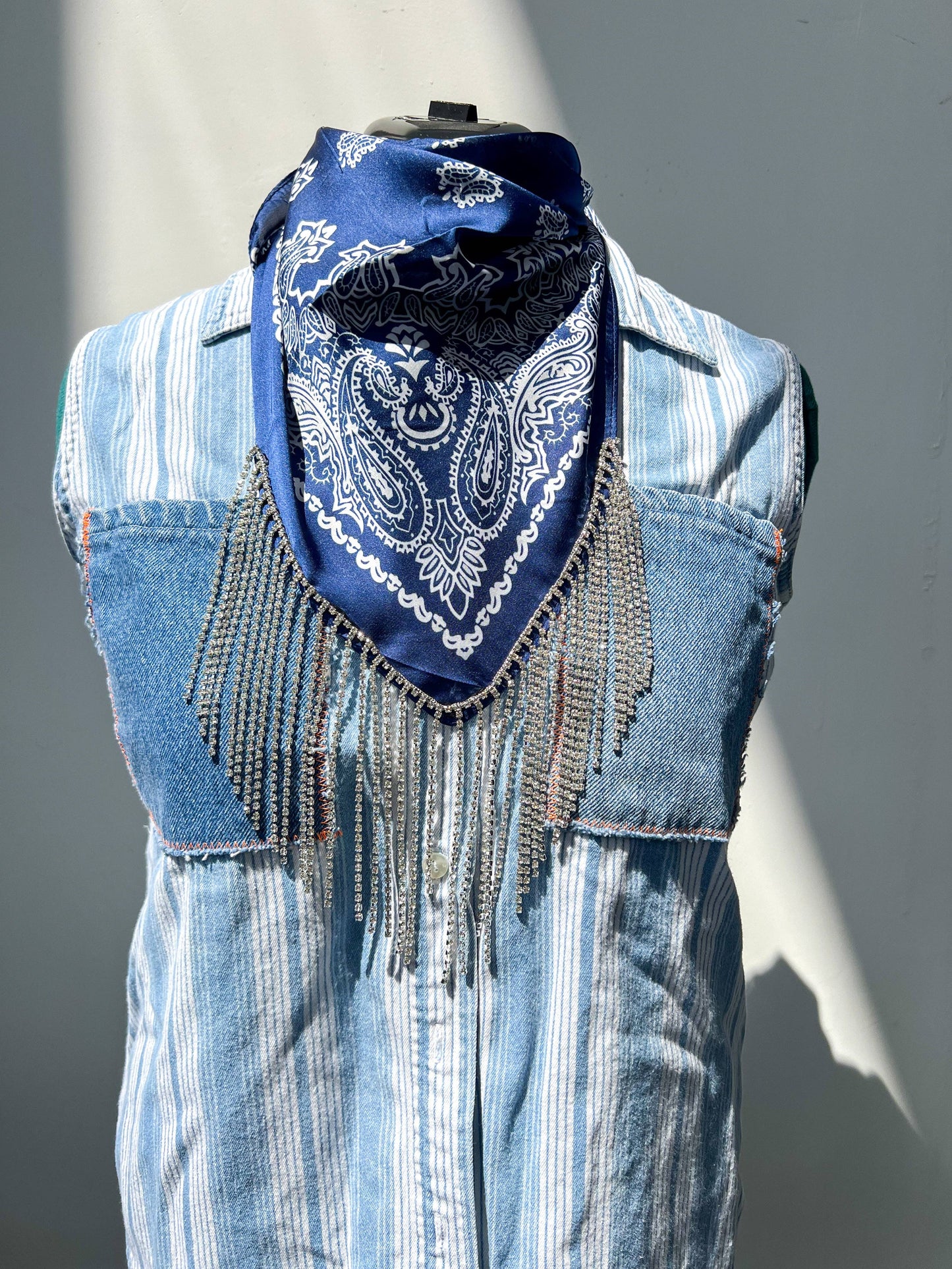 Rhinestone Fringe Bandana