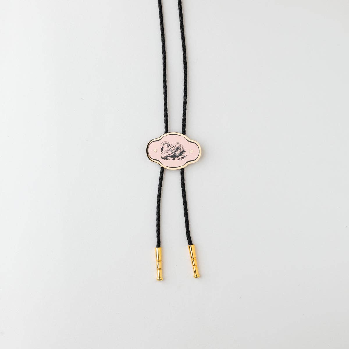 Swan Bolo Tie with Bird World
