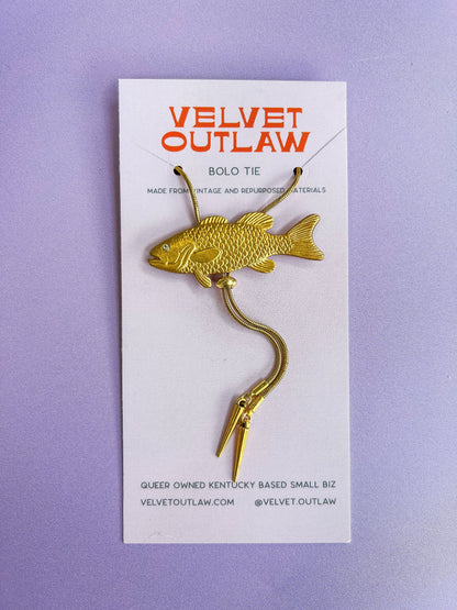 Gold Fish Bolo Tie