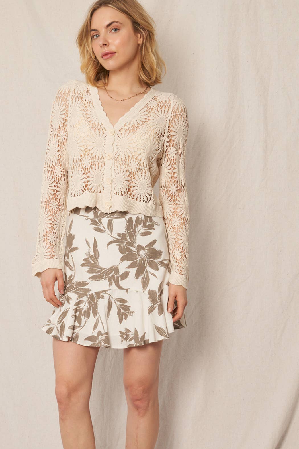 Fleur Crochet Cardigan