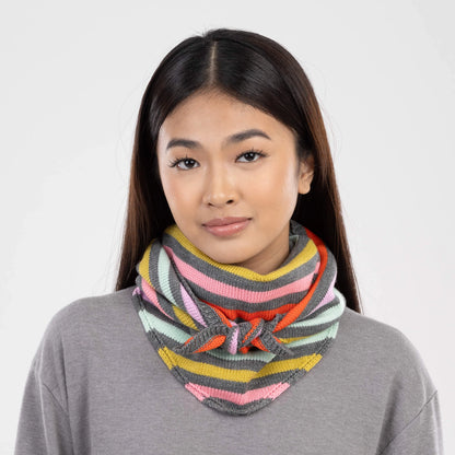 Color Stripe Triangle Scarf
