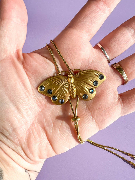 Butterfly Vintage Style Gold Bolo Tie