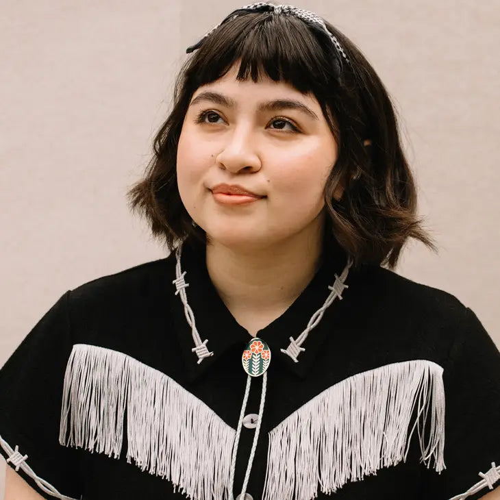 Three Flower Bolo Tie