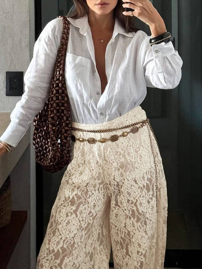 Daring Doily Sheer Pants