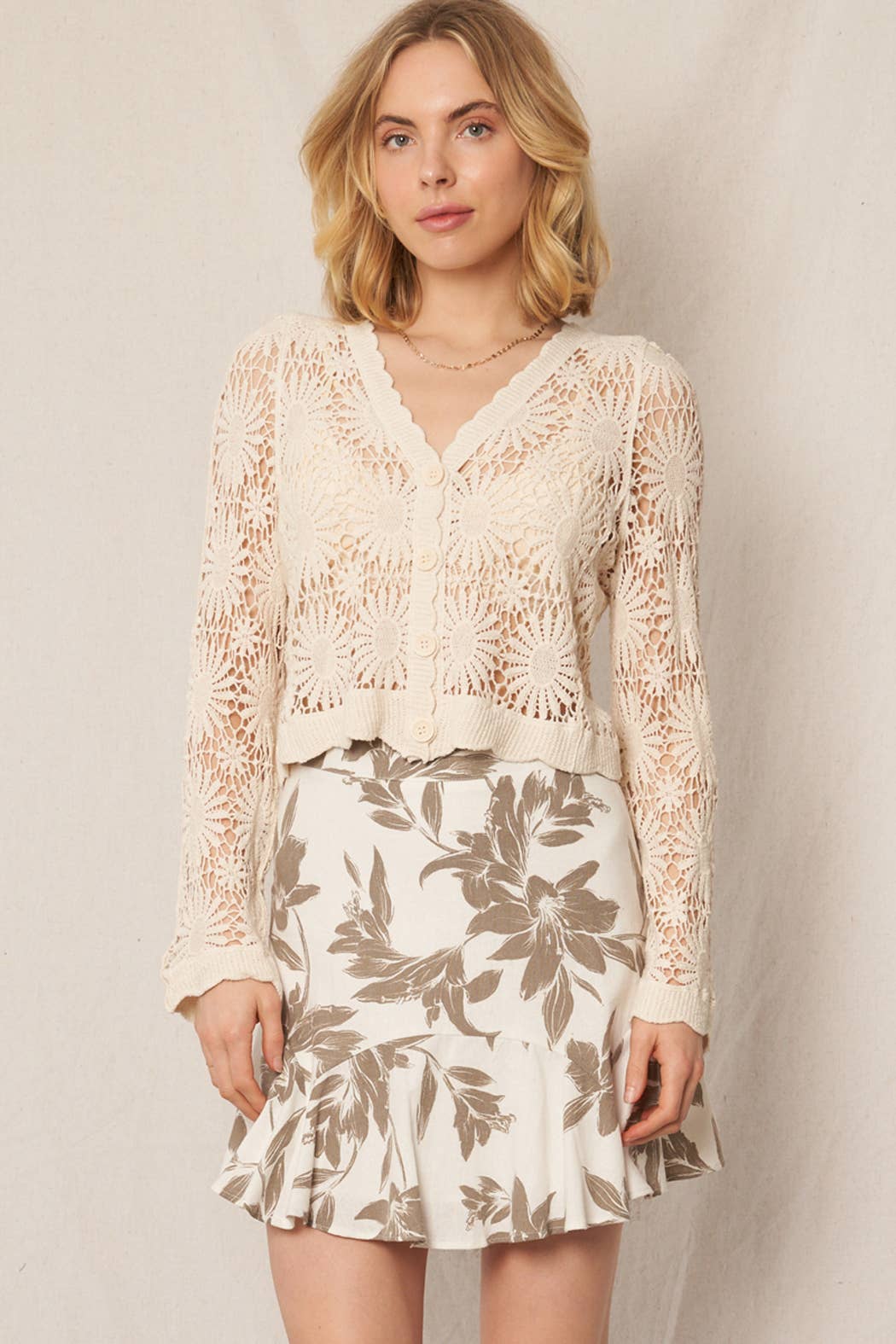 Fleur Crochet Cardigan