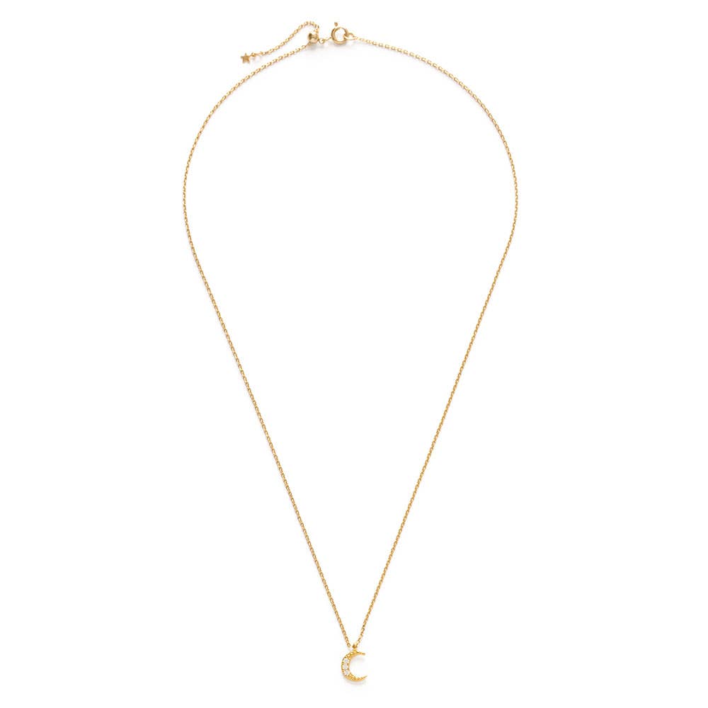 Crescent Moon Charm Necklace