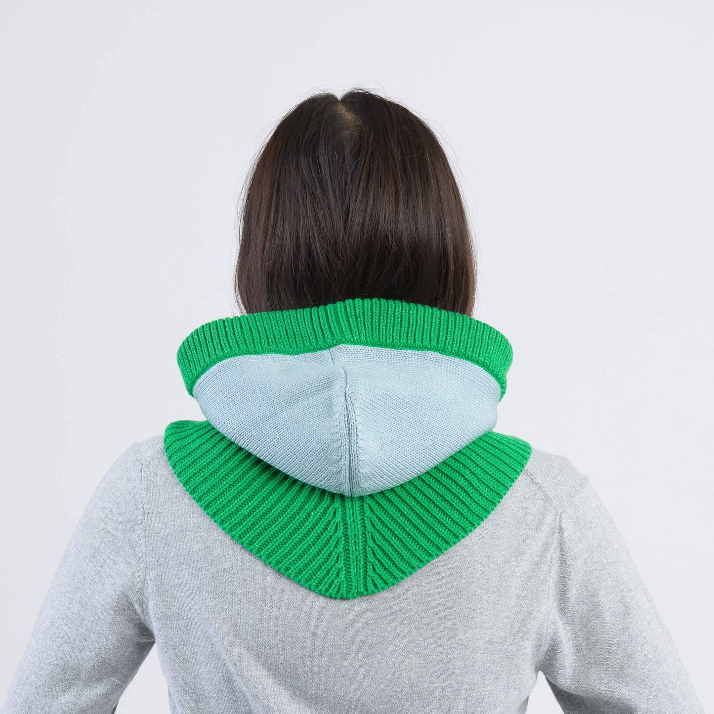 Colorblock Knit Hood
