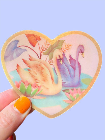 Swan Friends Sticker
