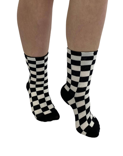 Checkerboard Ankle Socks