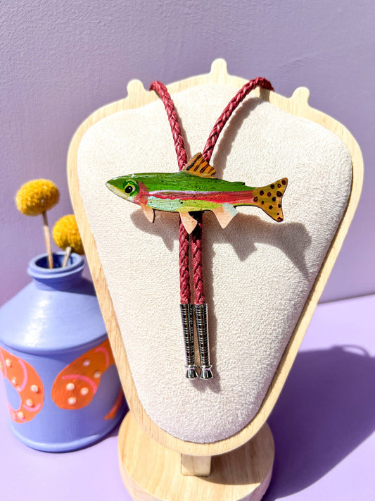 Rainbow Trout Bolo Tie