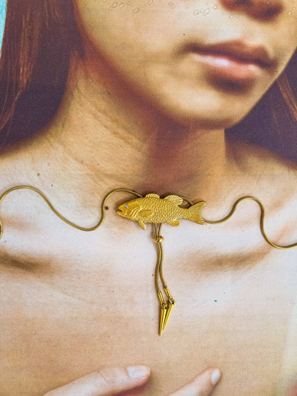 Gold Fish Bolo Tie