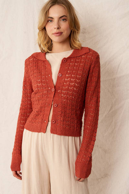 Co-Ed Collared Cardigan