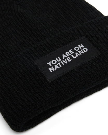 'You Are On Native Land' Beanie