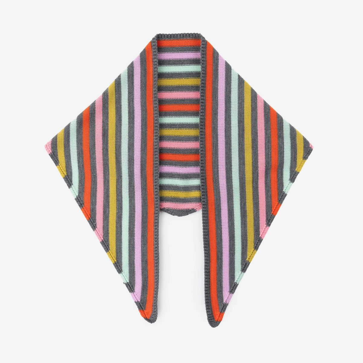 Color Stripe Triangle Scarf
