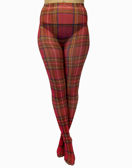 Original Red Tartan Printed Tights