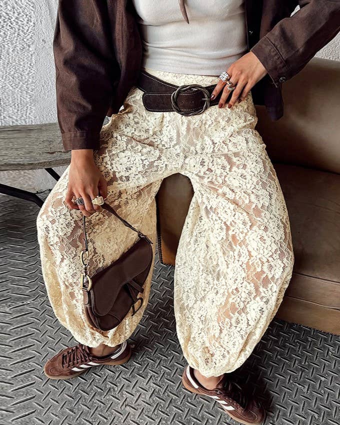 Daring Doily Sheer Pants